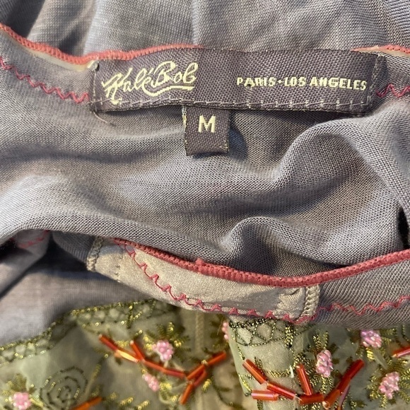 Hale Bob women’s floral mauve top size M boho festival hippie - Picture 3 of 8